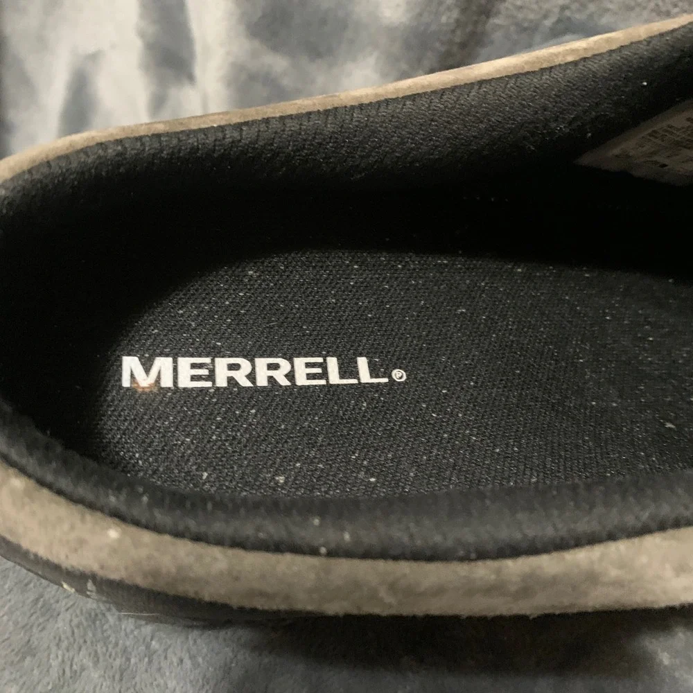Merrell Jungle Moc Mens 11 Brownish Gray Suede Slip On J003231 Comfort EUC